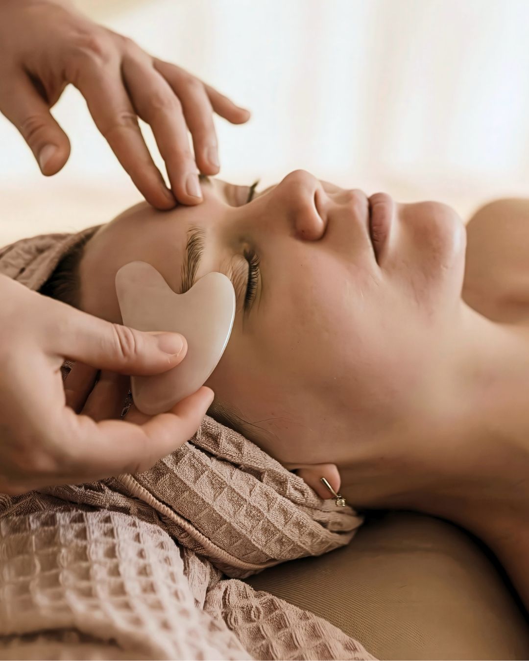 Korean Gua Sha and lifting facial for jaw tension relief and facial lifting in KL